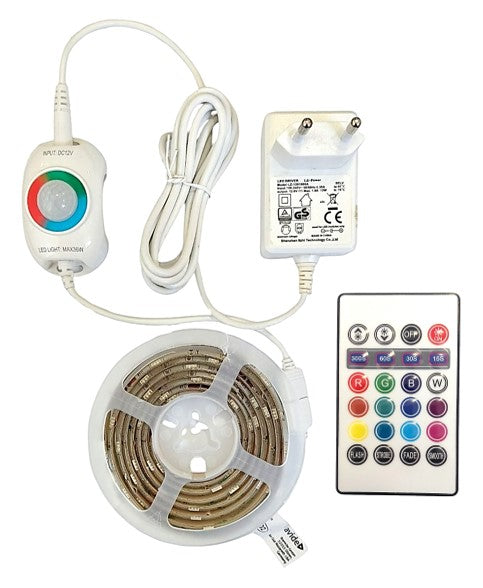 Avide LED Ταινία Blister Αισθητήρας Φωτός Κρεβατιού 12V 1.5m RGB