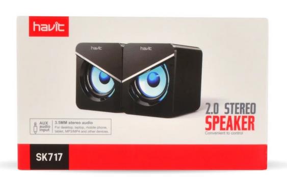 HAVIT SK717 ΗΧΕΙΑ DESKTOP 2.0, USB 2.0, ΜΕ LED