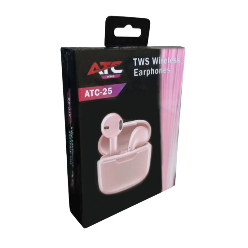 ATC-25 TWS Ασύρματα Ακουστικά Bluetooth Ροζ
