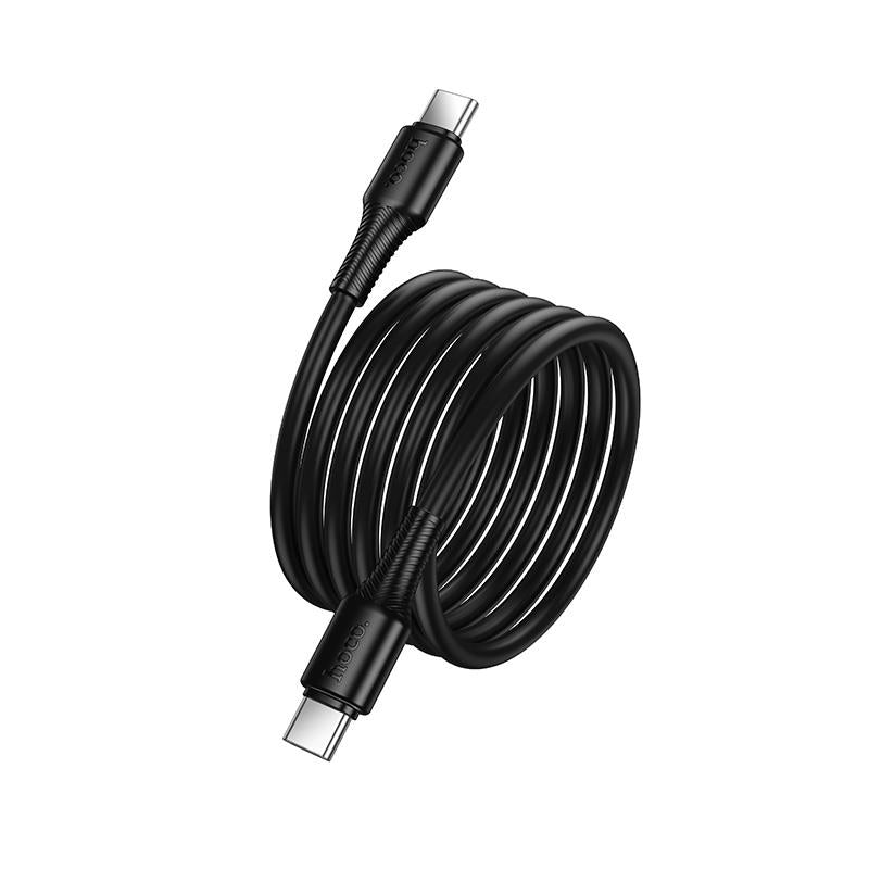HOCO X120 BENEFICIO ΚΑΛΩΔΙΟ TYPE-C TO TYPE-C, 1m, 27W, ΜΑΥΡΟ