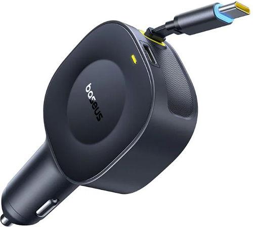 BASEUS PRIMETRIP VR2, ΦΟΡΤΙΣΤΗΣ ΑΥΤΟΚΙΝΗΤΟΥ, 1 ΘΥΡΑ, ΜΕ ΑΝΑΔΙΠΛΟΥΜΕΝΟ ΚΑΛΩΔΙΟ TYPE-C, 30W, ΜΑΥΡΟ