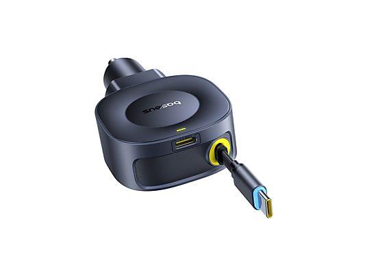BASEUS PRIME TRIP VR2, ΦΟΡΤΙΣΤΗΣ ΑΥΤΟΚΙΝΗΤΟΥ, ΠΤΥΣΣΟΜΕΝΟ ΚΑΛΩΔΙΟ, 30W, ΜΑΥΡΟ