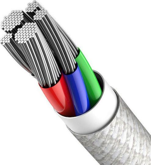 BASEUS HIGH DENSITY, ΚΑΛΩΔΙΟ ΓΡΗΓΟΡΗΣ ΦΟΡΤΙΣΗΣ, TYPE-C ΣΕ LIGHTNING, 20W, 2m, ΛΕΥΚΟ
