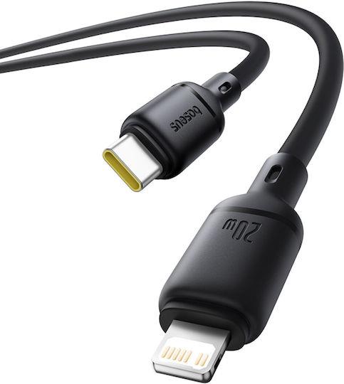 BASEUS SILKY SERIES, ΚΑΛΩΔΙΟ ΓΡΗΓΟΡΗΣ ΦΟΡΤΙΣΗΣ, TYPE-C ΣΕ LIGHTNING, 1m, 20W, ΜΑΥΡΟ