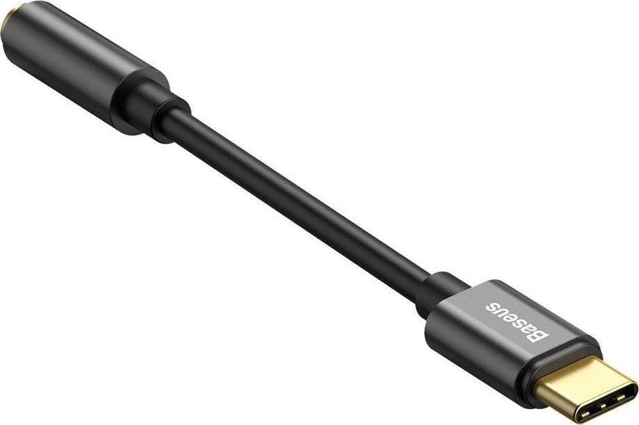 BASEUS L54, ΑΝΤΑΠΤΟΡΑΣ TYPE-C ΣΕ 3.5mm ΘΥΛΗΚΟ, ΜΑΥΡΟ