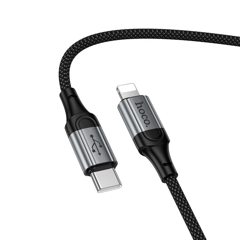 HOCO X121 NUEVO ΚΑΛΩΔΙΟ ΦΟΡΤΙΣΗΣ TYPE-C ΣΕ LIGHTNING, 27W, ΜΑΥΡΟ