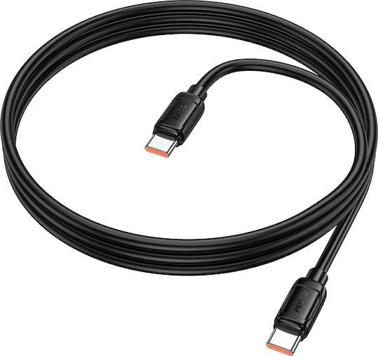 HOCO X115 SURPASS ΚΑΛΩΔΙΟ ΦΟΡΤΙΣΗΣ, 100W, TYPE-C, 1M, ΜΑΥΡΟ