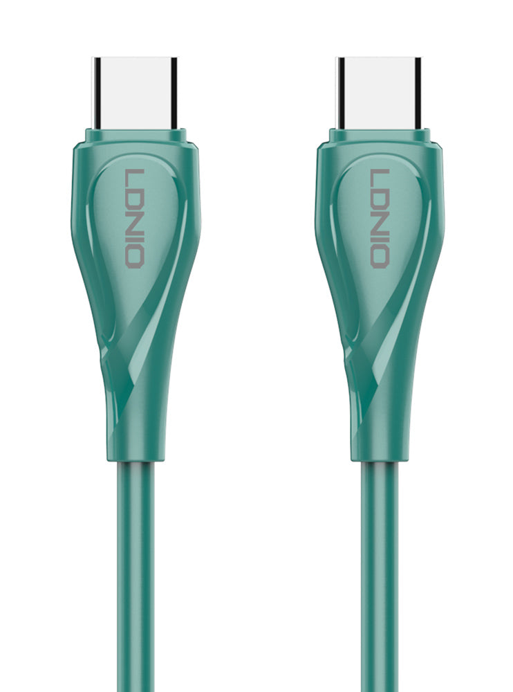 LDNIO καλώδιο USB-C σε USB-C LC611C, 65W PD, 1m, πράσινο