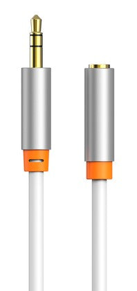 CABLETIME καλώδιο προέκτασης ήχου 3.5mm CT-AV311-P12G, gold plated, 1m, λευκό
