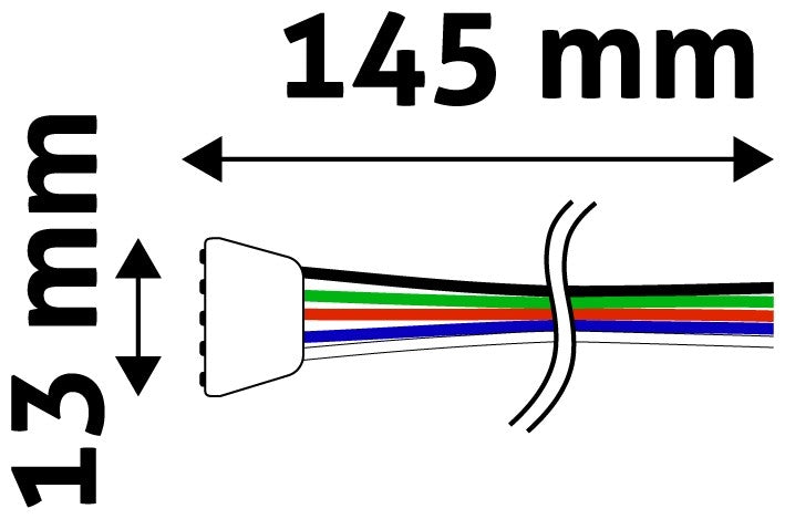 Avide LED Ταινία 12V RGB+W 5Pin Σύνδεσης Θηλυκό Καλώδιο