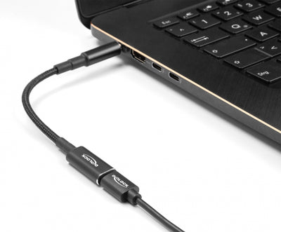 DELOCK αντάπτορας τροφοδοσίας laptop 60036, USB-C σε Dell 4.5x3.0mm, 15cm, μαύρος