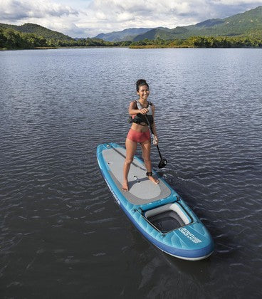 BESTWAY φουσκωτή σανίδα SUP Aqua Drifter View 6532H με διάφανο παράθυρο, 335x91.5x15cm, μπλε