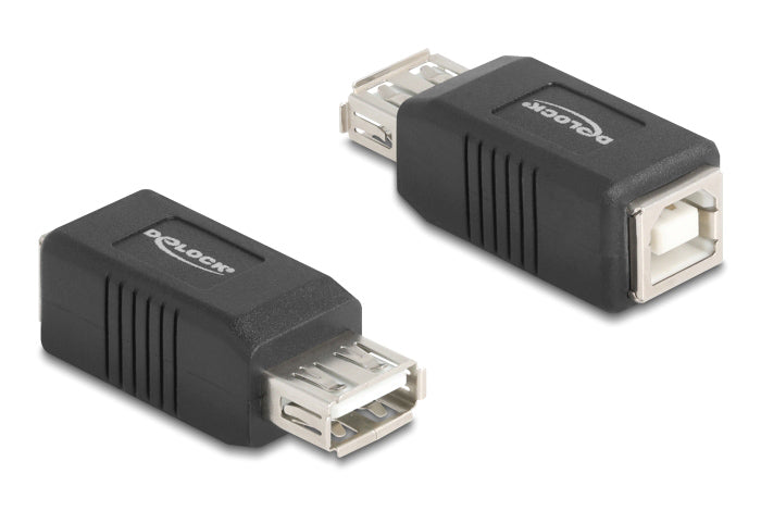 DELOCK αντάπτορας USB σε USB Type B 67203, 480Mbps, μαύρος