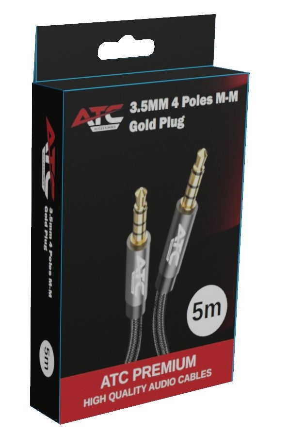 ATC HQ 3.5mm 4 Pin M/M Cable 5m