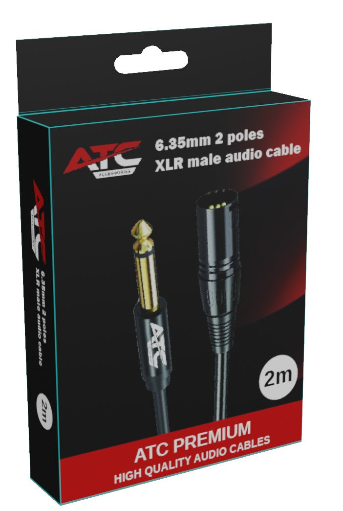 ATC HQ 6.35mm Mono / Canon Male Cable 2m