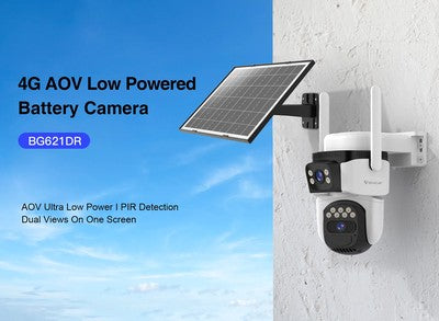 VSTARCAM smart ηλιακή κάμερα BG621DR, dual lens, 3MP, 4G, SD, PTZ, IP66