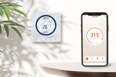 Smart θερμοστάτης αερίου BHT-800WM-GCLW, WiFi, επιτοίχιος, λευκός