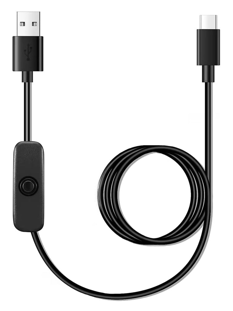 POWERTECH καλώδιο USB-C σε USB CAB-UC085 με διακόπτη, 2A, 2m, μαύρο