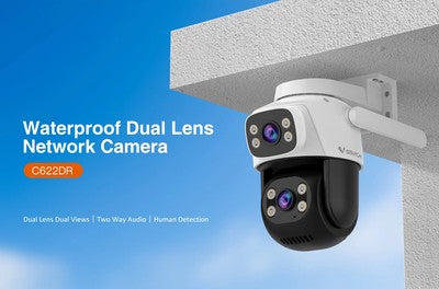 VSTARCAM smart κάμερα CS622DR, dual lens, 3MP, WiFi, PTZ, SD, IP66