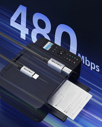 CABLETIME καλώδιο USB-C σε USB Type B CT-CMBM1, 480Mbps, 1m, μαύρο