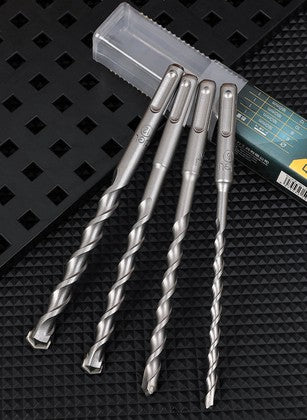 DELI σετ τρυπάνια DH-YCZ004-WD1 για τοίχο, 40Cr YG8, 6/8/10/12x160mm, SDS Plus, 4τμχ