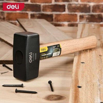 DELI βαριοπούλα DL448010 με ξύλινη λαβή, 1000gr, 270mm