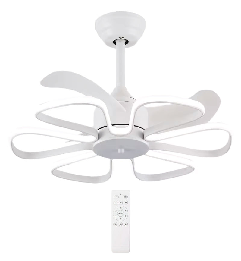 POWERTECH ανεμιστήρας οροφής HLL-0173 με LED φως, 96W, Φ55x35cm, λευκός