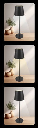 POWERTECH LED επιτραπέζιο φωτιστικό HLL-0193, ρυθμιζόμενο, επαναφορτιζόμενο, μαύρο