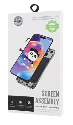TW INCELL LCD για iPhone 14 Pro Max, camera-sensor ring, earmesh, μαύρη