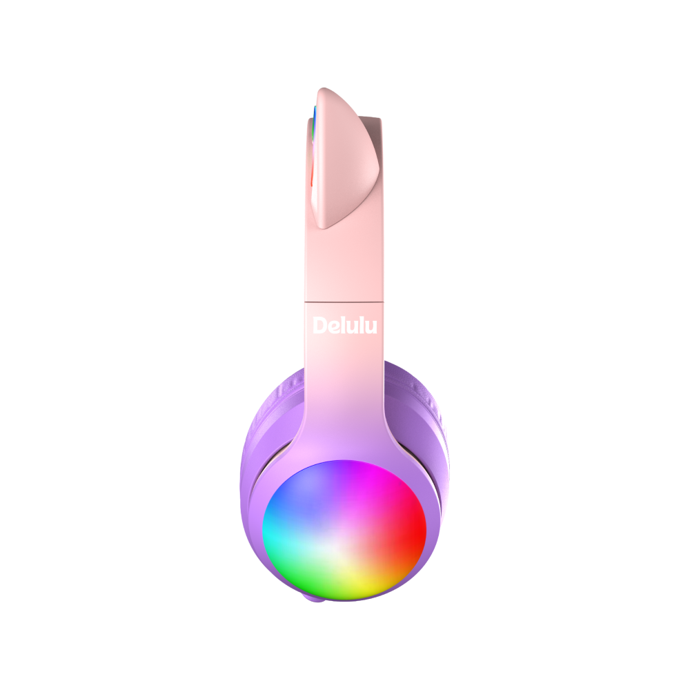 Kiddoboo Delulu Bluetooth Headphones DiscoBeats Pink