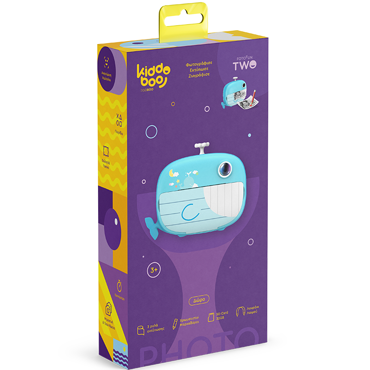 Kiddoboo FotoFun 2 Whale Φωτογραφική Μηχανή, Μπλε