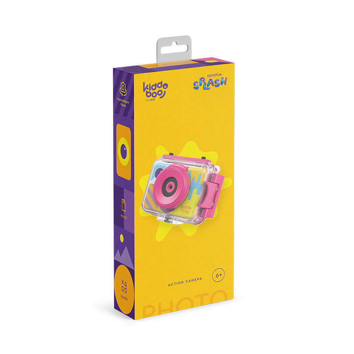 Kiddoboo 32GB Action Camera SD (480p) με Οθόνη 3" Splash, Ροζ