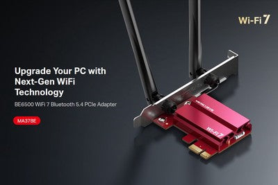 MERCUSYS κάρτα δικτύου WiFi 7 & Bluetooth MA37BE, 6500Mbps BE6500, PCIe, V1.0