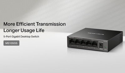 MERCUSYS desktop switch MS105GS, 5x Gigabit θύρες, V2.0
