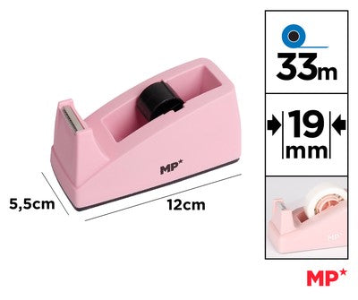 MP βάση κολλητικής ταινίας PA528P, 19mm x 33m, διάφορα χρώματα, 1τμχ