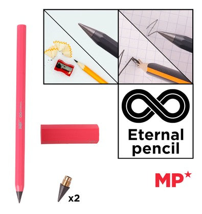 MP eternal μολύβι PE560 με γόμα & 2x ανταλλακτικές μύτες, ροζ