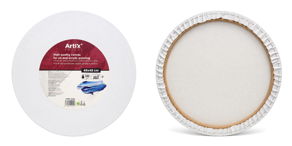 ARTIX PAINTS καμβάς τελάρο ζωγραφικής PP97-4545, 45x45cm, 380gr/m², λευκός