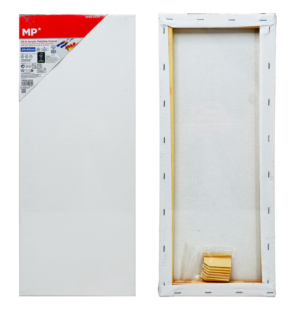 MP καμβάς τελάρο ζωγραφικής PP98-2050, 20x50cm, 280gr/m², λευκός