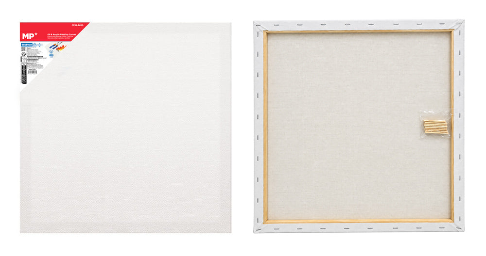 MP καμβάς τελάρο ζωγραφικής PP98-5050, 50x50cm, 280gr/m², λευκός