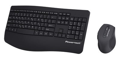 POWERTECH set ποντίκι & πληκτρολόγιο PT-1490, 2.4GHz & Bluetooth, μαύρο