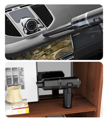 POWERTECH 2 σε 1 σκουπάκι χειρός & air duster PT-1576, 50W, 3600mAh, μαύρο