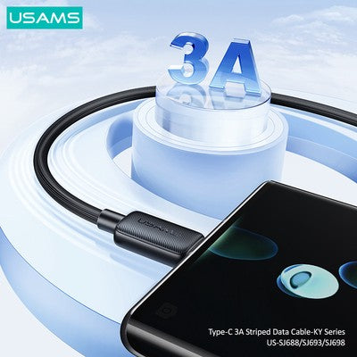 USAMS καλώδιο USB-C σε USB US-SJ693, 3A, 480Mbps, 2m, μαύρο