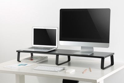 BRATECK επιτραπέζια βάση για 2x οθόνες/laptop STB-112, 13-32", έως 20kg, μαύρη
