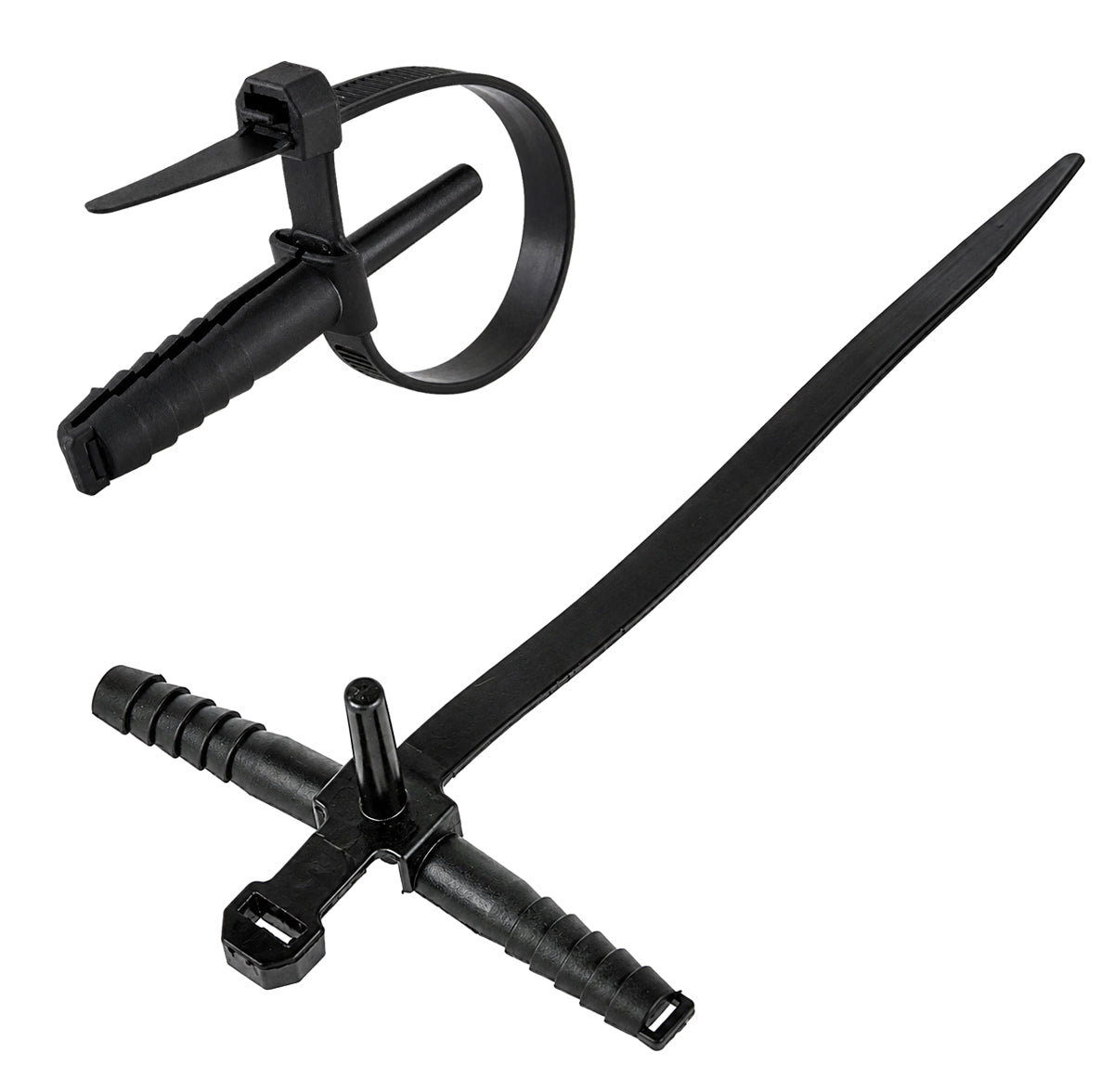 POWERTECH δεματικά καλωδίων με ούπα TIES-084, 7x150mm, μαύρα, 100τμχ