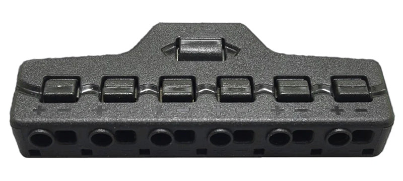 Splitter block TOOL-0095 για LED καλωδιοταινίες, 6-port, μαύρο