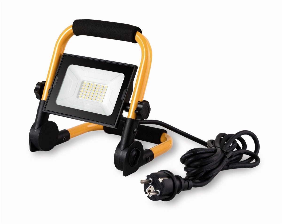 AVIDE LED Ηλιακός Προβολέας Slim SMD 30W με Βάση 1,5m 4000K