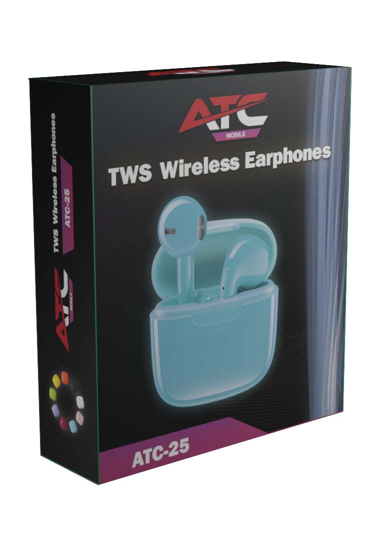 ATC-25 TWS Ασύρματα Ακουστικά Bluetooth Μπλε