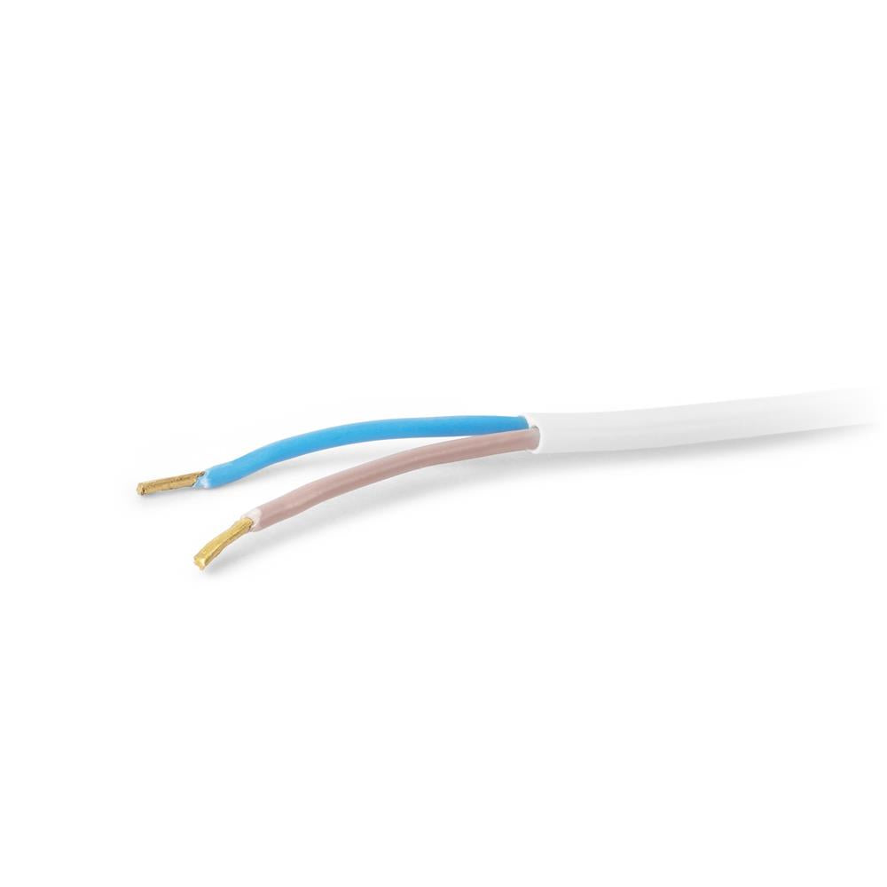Entac Rewireable Καλώδιο 2G0.75 με Διακόπτη ON/OFF Λευκό 2.5m