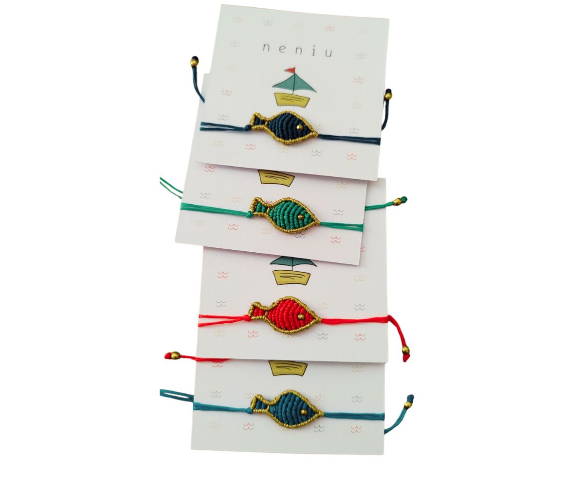 NENIU Handmade Βραχιόλι Ψαράκι Πράσινο