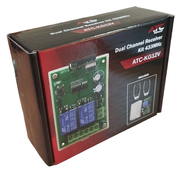 Δικάναλος Δέκτης Εντολών KIT Με 2 Κοντρόλ KG12V (Μόνο 12V)